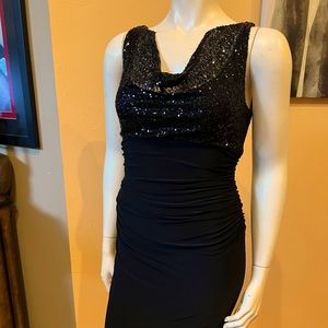 Ralph Lauren Black Sequin Cocktail Dress Sz 10…perfect for New Years!